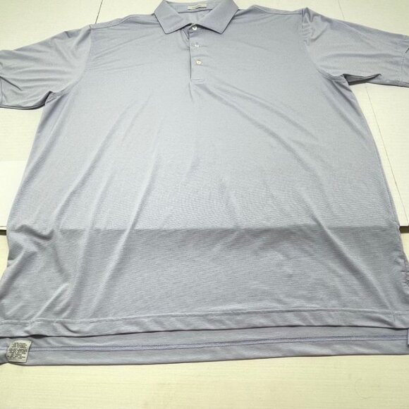 Oliver Ridley Men's Golf Shirt - Blue Striped - Size 2XL - EUC - Picture 4 of 9